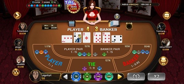 Giao diện Baccarat Go88