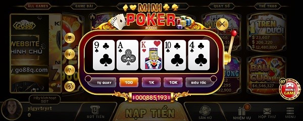 Mini Poker Go88 Sức Hút Đến Từ Những Vòng Quay May Mắn