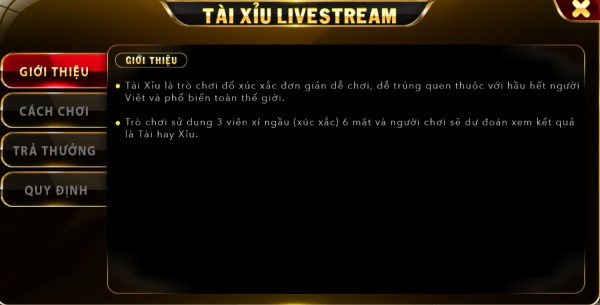 Giới Thiệu Về Trò Chơi Tài Xỉu Livestream Trên Cổng Game Go88