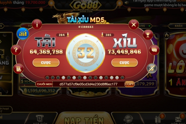 Bật Mí Bí Kíp Chơi Game Tài Xỉu MD5 Tại Go88