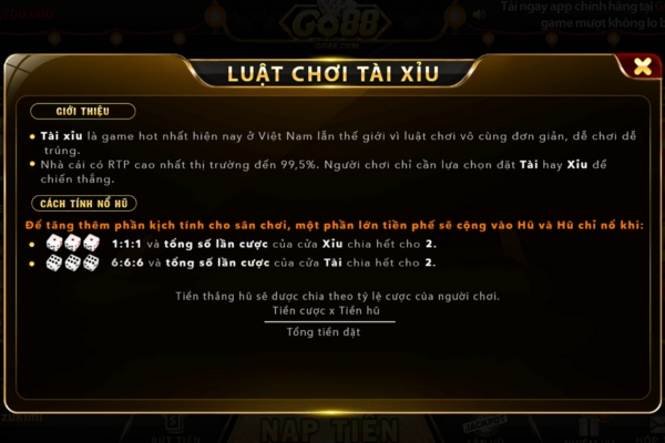 Lý do nên chọn Tài Xỉu tại Go88