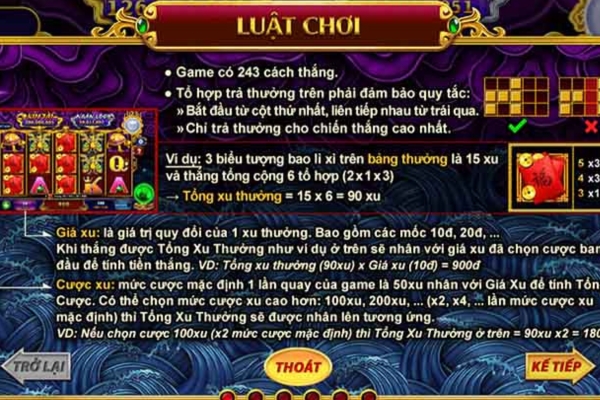 Luật chơi kho tàng ngũ long tại Go88