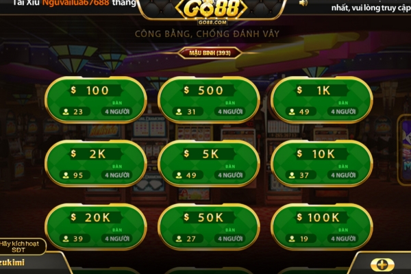 Giới thiệu đôi nét về game bài mậu binh