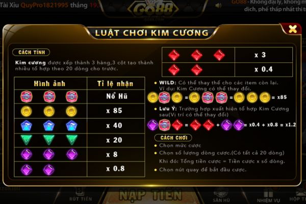 Cách chơi Kim cương cho người mới