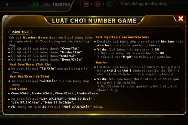 Kinh nghiệm chơi Number game